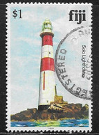 Fiji Scott # 423k Used Lighthouse, 1992, Tiny Hole - Fiji (1970-...)