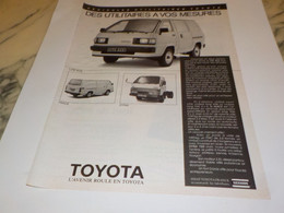 PUBLICITE UTILIAIRES A VOS MESURE TOYOTA 1989 - Camions