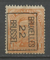 Belgique - Belgium - Belgien Préoblitéré 1915 Y&T N°PREO135 - Michel N°V113 Nsg - 1c Bruxelles 22 - Tipo 1922-26 (Alberto I)