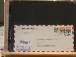 BOXCHINA  LOT015     LETTER TAIWAN TO GERMANY REGISTRED - Covers & Documents