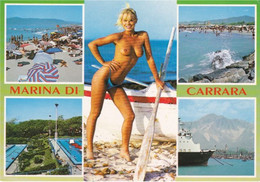 MARINA DI CARRARA - MASSA - 4 VEDUTE + PIN UP - SHIRTLESS - NAKED - CHARME - TOPLESS - WOMAN SEXY POSE - DONNINA - 1995 - Carrara