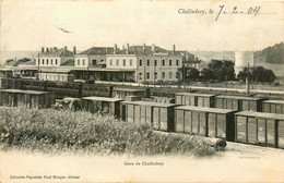 Chalindrey * Vue Sur La Gare * Wagons * Ligne Chemin De Fer De Haute Marne - Chalindrey