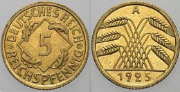 GERMANIA 5 RENTENPFENNIG 1925 DEUTCHES REICH GERMANY CATEGORIA  A  BERLIN DEUTCH LAND ALLEMAN - 5 Rentenpfennig & 5 Reichspfennig