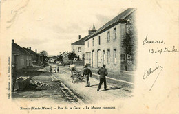 Bannes * La Rue De La Gare * La Maison Commune * Attelage Boeuf - Sonstige & Ohne Zuordnung