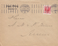 Denmark VIGGO ØBERG,TMS Cds. KJØBENHAVN B.B.B. 1911 Cover Brief ASSENS Brotype Ia (Arr.) - Cartas & Documentos