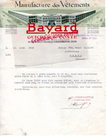 69- VILLEURBANNE LYON- FACTURE BAYARD - GUICHER ET COSTE -MANUFACTURE VETEMENTS- 44 AVENUE CONDORCET -1939 - Textile & Vestimentaire