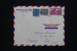 CUBA - Enveloppe De L'Hôtel National De Cuba De Habana Pour La France Par Avion - L 98172 - Brieven En Documenten