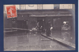CPA Paris 75 Inondations De 1910 Catastrophe Circulé Commerce Bière De La Comète - Überschwemmung 1910