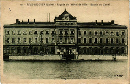 CPA RIVE-de-GIER - Facade De L'Hotel De Ville Bassin Du Canal (578662) - Riorges