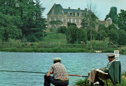 CPM - CELLES-sur-BELLE - Partie De Pêche à La Ligne Et Château De La Bessière (Pêcheurs) ... - Celles-sur-Belle