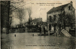 CPA Ile-St-DENIS Le Quai Du Saule Fleuri Crue De La Seine 1910 (569241) - L'Ile Saint Denis