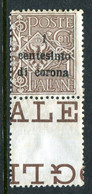 Italy - Offices In Austria - 1919 1c Di C. On 1c Brown HM (SG 62) - Andere & Zonder Classificatie