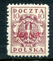 Poland Levant 1919 Overprints - 10f Purple HM (SG 3) - Levant (Turquía)