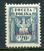 Poland Levant 1919 Overprints - 20f Blue HM (SG 5) - Levant (Turkey)