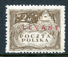 Poland Levant 1919 Overprints - 2m Brown HM (SG 10) - Levant (Turkey)