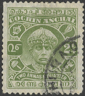 Cochin(India). 1938 Maharaja Rama Varma III. Lithio. 2¼p Used.  P11. SG 71 - Cochin