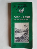 GUIDE  MICHELIN   REGIONAL  COTE  D AZUR   1956 - Michelin-Führer