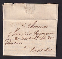 DDZ 175 - Lettre Précurseur ANVERS 1715 Vers Mr Reynegom à BRUXELLES " Près Du Finistére" - TB Sceau De Cire Au Verso - 1714-1794 (Austrian Netherlands)