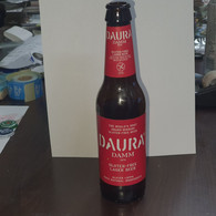 Spain-DAURA-BEER-DAMM-(lager Beer)-(5.4%)-(330ml)- Bottle Of Beer-used - Beer