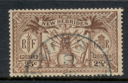 New Hebrides (Br) 1925 Native Idols 25c/2.5d FU - Used Stamps