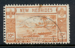 New Hebrides (Br) 1938 Beach Scene 10c FU - Oblitérés