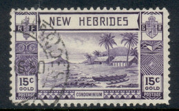 New Hebrides (Br) 1938 Beach Scene 15c FU - Usati