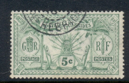 New Hebrides (Fr) 1911 Native Idols Wmk. Crown CA 5c FU - Oblitérés