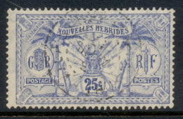 New Hebrides (Fr) 1911 Native Idols Wmk. Crown CA 25c MLH - Nuovi