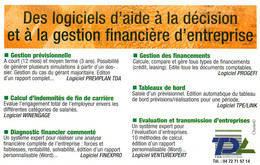 Publicités - Publicité TDA International - Logiciels - Gestion Financière D'entreprise - Bon état - Publicidad