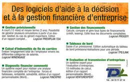 Publicités - Publicité TDA International - Logiciels - Gestion Financière D'entreprise - Bon état - Publicités