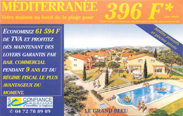 Publicités - Publicité Confiance Immobilier - Méditerranée - Le Grand Bleu - Bon état - Publicidad