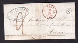 DDZ 177 - JEMAPPES 1848 - Lettre Précurseur Vers HORNU , Boite Rurale D  , Cachet Cachet Du Notaire Mangin à PATURAGES - Posta Rurale