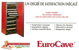 Publicités - Publicité EuroCave - Alcool - Vins - Armoires à Vin - Villeurbanne - Bon état - Advertising