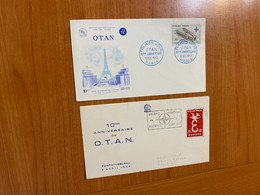 Lot De 2 Enveloppes OTAN -10 Eme Anniversaire 1959 - NATO