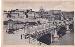 A5526- The Bridge Of Victor Emmanuel II, Roma Rome, 1938, Sent To Craiova Romania Stamp Vintage Postcard - Ponts