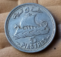 Lebanon, 5 Piastres, 1952, Paris, TB+, Aluminium, KM:14 , Agouz - Libanon