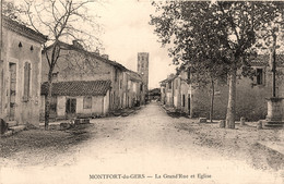 Montfort Du Gers * La Grand Rue Et église - Autres & Non Classés
