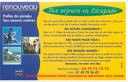 Publicités - Publicité Renouveau - Des Séjours En Escapade - Chambéry - Savoie - Bon état - Advertising