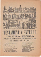 SIGLO XIX EN CATALÁN - ROMANSOS -TESTAMENT I ENTERRO  DE UNA PUSSA EDITA LA FLECA  EN REUS - Literatuur