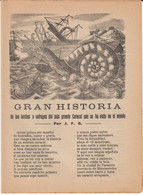 SIGLO XIX - GRAN HISTORIA DE LOS HECHOS Y ESTRAGOS DEL MAS GRANDE CARACOL- EDITA LA FLECA - REUS - Literatuur