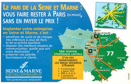 Publicités - Publicité Seine Et Marne Développement - Carte Géographique - Bon état - Reclame