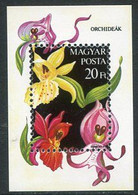 HUNGARY 1987 Orchids Block MNH / **.  Michel Block 192 - Blocs-feuillets