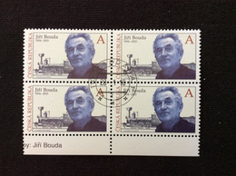 2018 Bloc De 4 Oblitéré Avec Inscription J. Bouda YT 857 Graveur De Timbres Jiri Bouda - Used Stamps