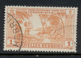 New Hebrides (Fr) 1957 Pictorial 1f FU - Used Stamps