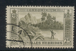 New Hebrides (Fr) 1957 Pictorial 25c FU - Gebruikt