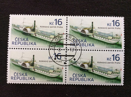 2017 Bloc De 4 Oblitéré YT 829 Bateau à Vapeur à Aube « Prague » - Used Stamps