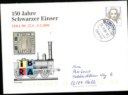 Bund PU351 D1/002 LOKOMOTOVE ADLER SCHWARZER EINSER Gelaufen 2001 - Enveloppes Privées - Oblitérées