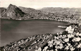 Lugano E Castagnola Visti Dal Monte Brè (180) * Feldpost 23. 10. 1954 - Agno