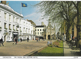 THE CROSS AND DOLPHIN HOTEL, CHICHESTER, SUSSEX, ENGLAND. UNUSED POSTCARD  Nd3 - Chichester