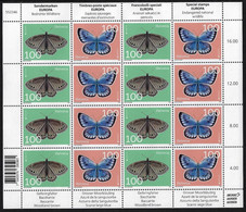 SUIZA /SHWEIZ /SWITZERLAND / HELVETIA  -EUROPA 2021 -ENDANGERED NATIONAL WILDLIFE"- SHEET Of 8 SETS Mint - TIPO 1 - 2021